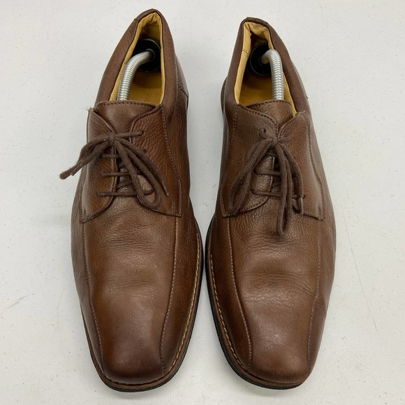 Sandro Moscoloni Oxford Bicycle Toe Brown Pebbled Leather 17007 Mens Size 11D - Picture 6 of 12